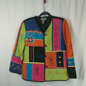 Brightly Colored Embroidered Jacket